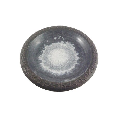 Reincarnation Grey Fiber Clay Birdbath With Base RE2966586